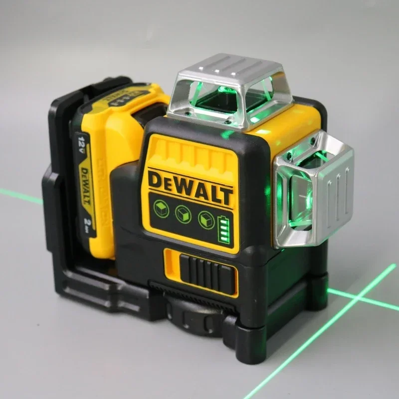 Фото Лазерный уровень DEWALT, зеленый свет, 360 градусов, 360 градусов, 12 В, литиевая батарея, уровень объемного провода DW089LG, три стороны, на открытом воздухе №1