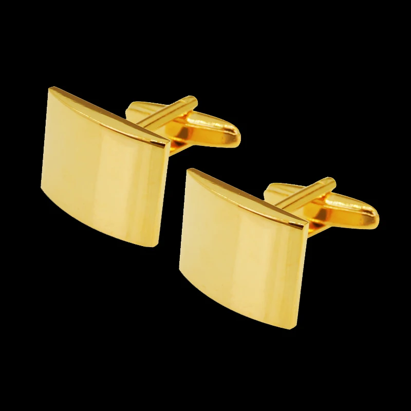 

XKZM Quality French Shirt Cufflinks Copper Material Golden Rectangle Design Business Jewelry Gifts Men's Suit Accessories