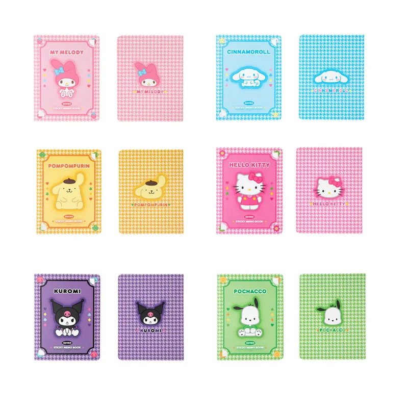 

Sanrios аниме Kawaii блокнот Kuromi Cinnamoroll My Melody Kitty блокнот для студентов дневник наклейки книги для сообщений