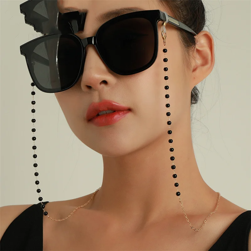 

Fashion Eyeglasses Chain Pearl Beaded Trendy Women Outside Casual Sunglasses Accessory Necklace Gift Mask Hanging Rope