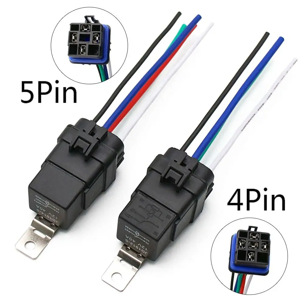 

Harness Relay Socket JD1912 JD1914 JD2912 JD2914 Power Switch Automotive Relay 4Pin 5Pin 4P 5P 12V 24V 40A Car Relay