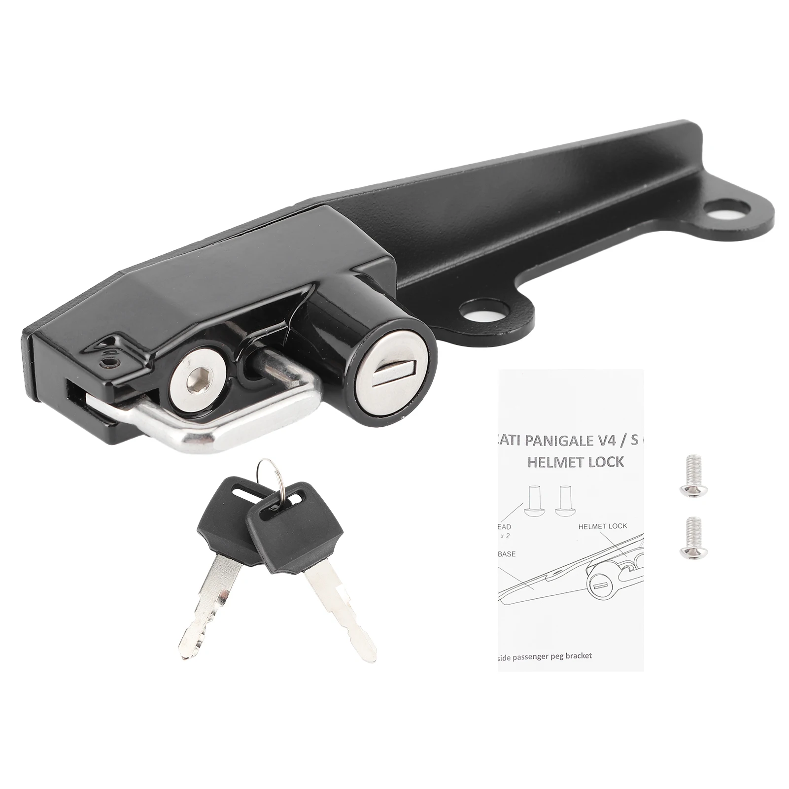 Противоугонный замок для шлема мотоциклетного из нержавеющей стали с 2 ключами