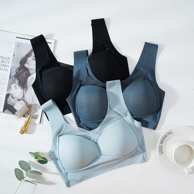 Женские кружевные спортивные бюстгальтеры бесшовные сексуальные топы с