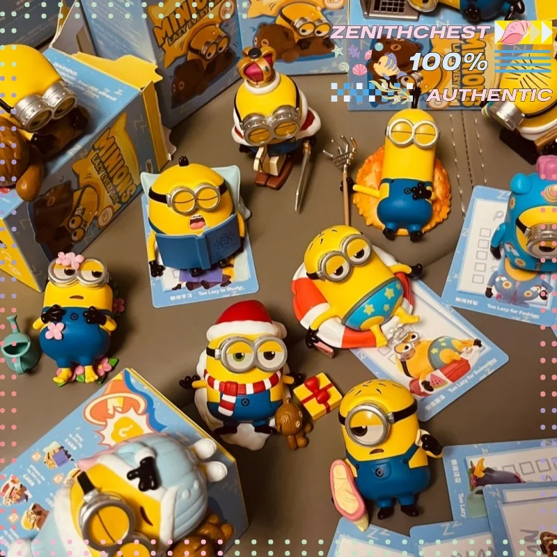 Фото Коллекционная дизайнерская фигурка POPMART Minions Lazy Every Day Series в закрытой упаковке, эксклюзивный сувенир, индивидуальный подарок №2