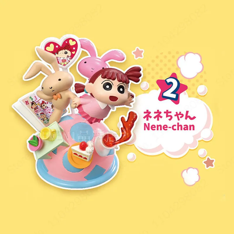 Фото Коллекционная миниатюрная фигурка Re-Ment Crayon Shin-chan Pop Out World в слепой коробке, модная настольная декоративная фигурка, предзаказ, игрушка, подарок №3