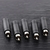 5pcsset 6 35mm 14 inch mono female jack to rca male plug audio adapter cable converter
