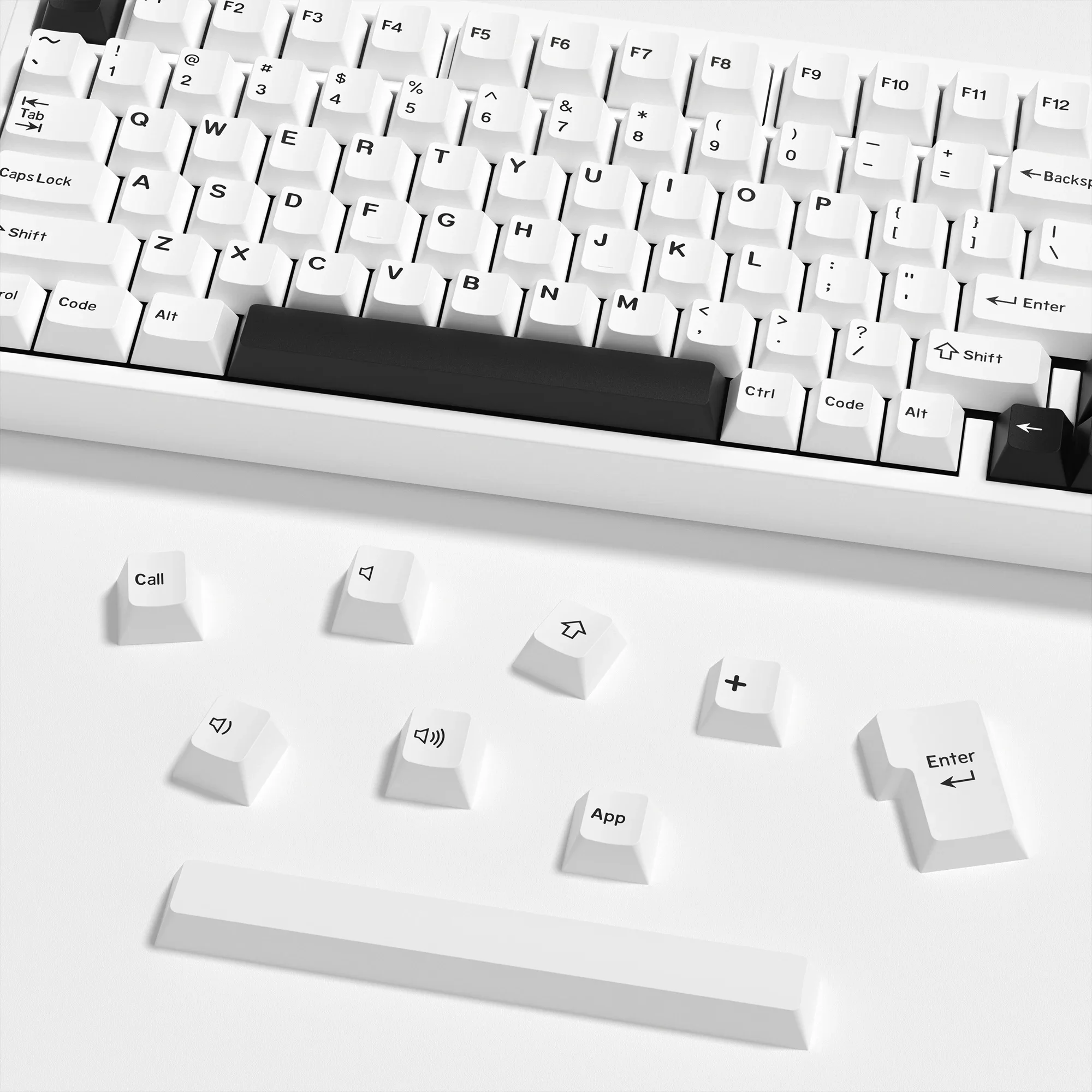 KBDiy 174 клавиш/комплект Вишневый профиль PBT белый лук колпачки ключей ретро для