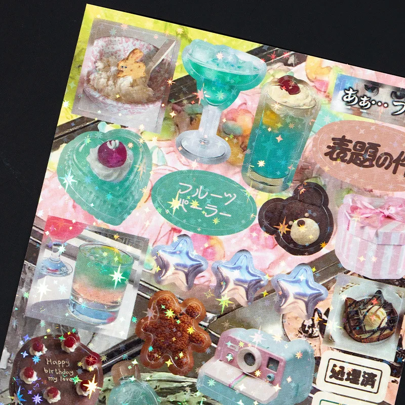 4 шт. кавайная декоративная наклейка для камеры телефона Y2K мультфильм японская