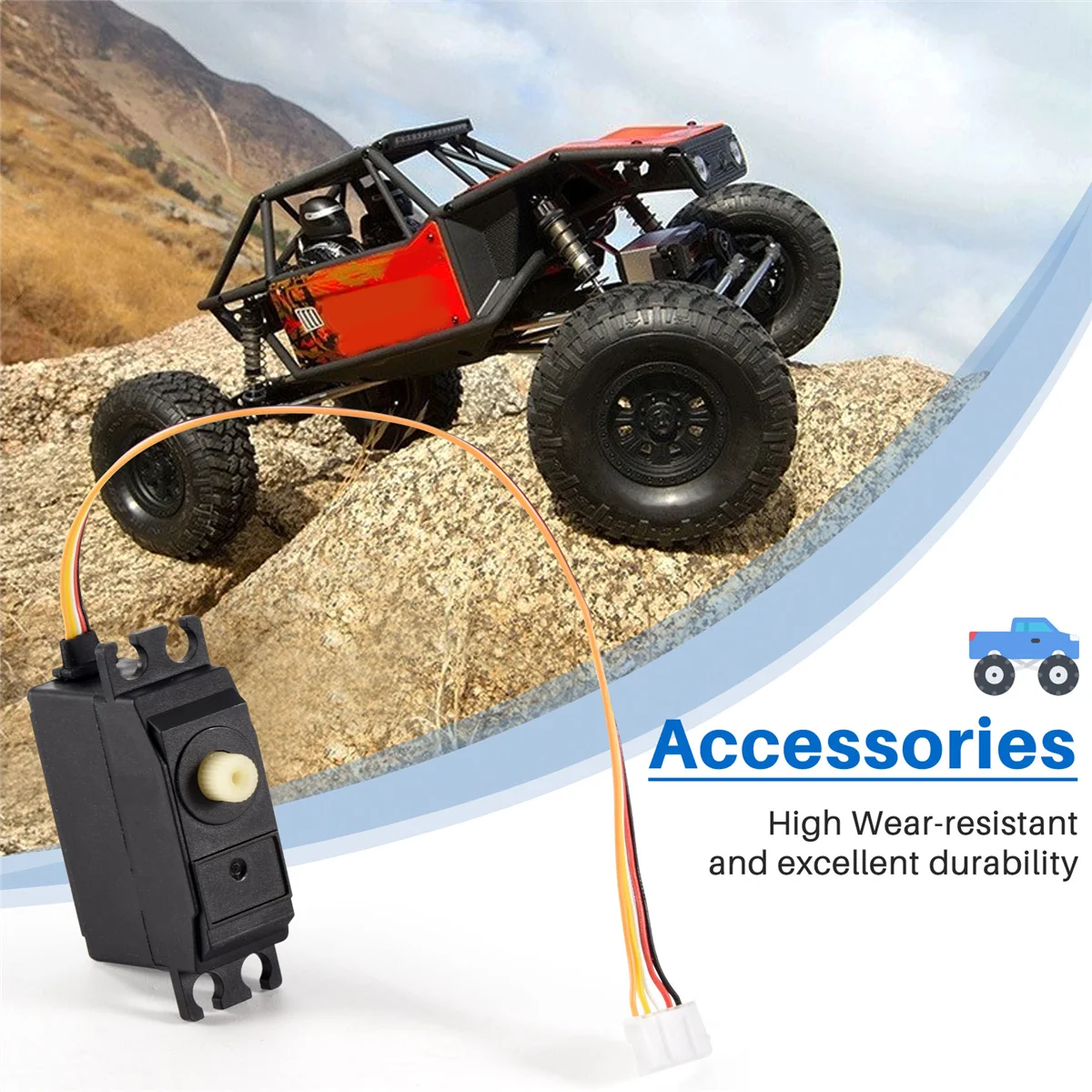 Сервопривод с пятью проводами для WLtoys 12428 12427 12423 12628 1/12 Запчасти радиоуправляемых