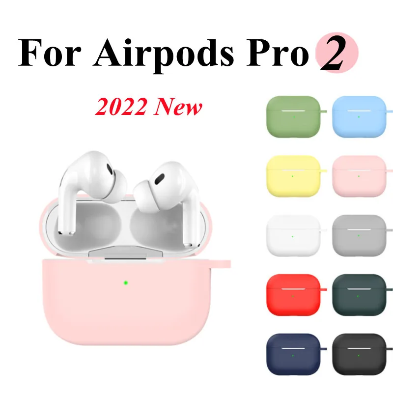 Силиконовый чехол для нового Airpods Pro2 чехол беспроводной Bluetooth для Apple Airpods pro 2 Чехол для наушников Чехол Для Air Pods Pro 2