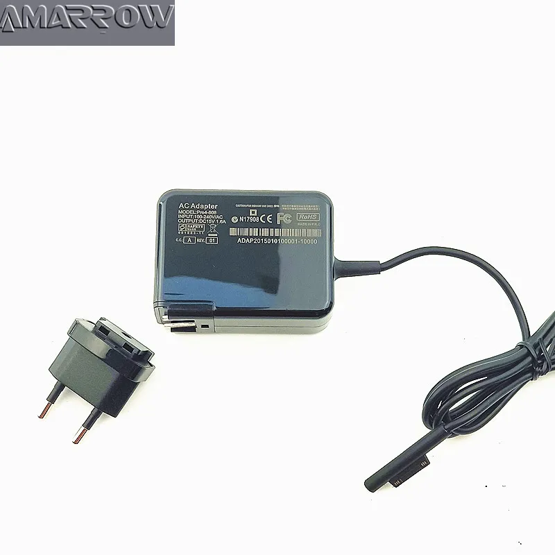

Laptop Adapter Tablet Charger for Microsoft Surface Pro 4 M3 EU or US Plug 1735 1736 15V 1.6A 24W