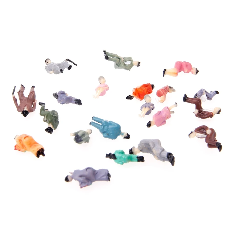 

People Figures Model Passenger 1:100 Scale Mixed Color Pose Painted Model People Train Park Street Sitting People Figure