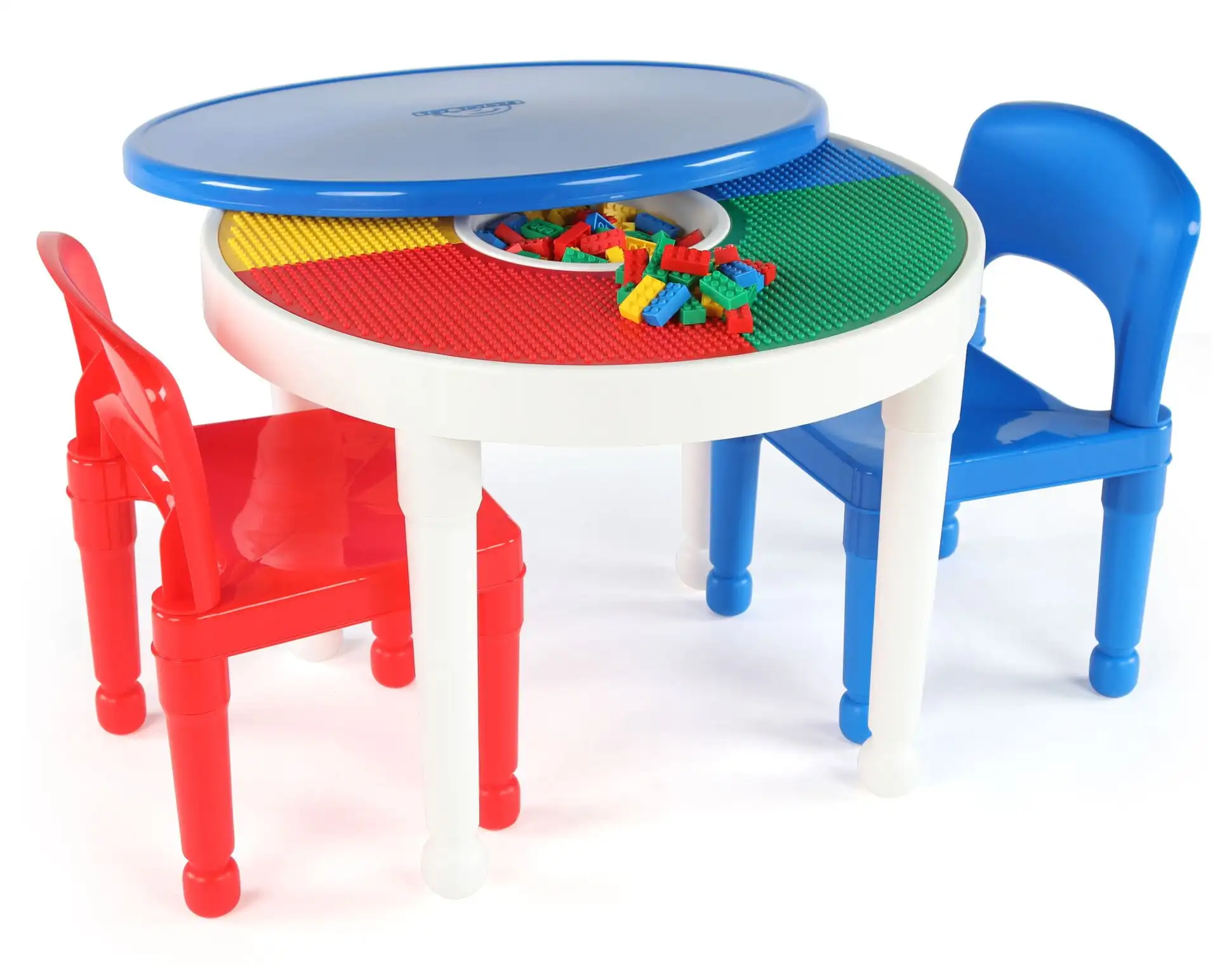 

Playtime 2 in 1 Plastic Building Block-Compatible Activity Table and Chairs Set, Child