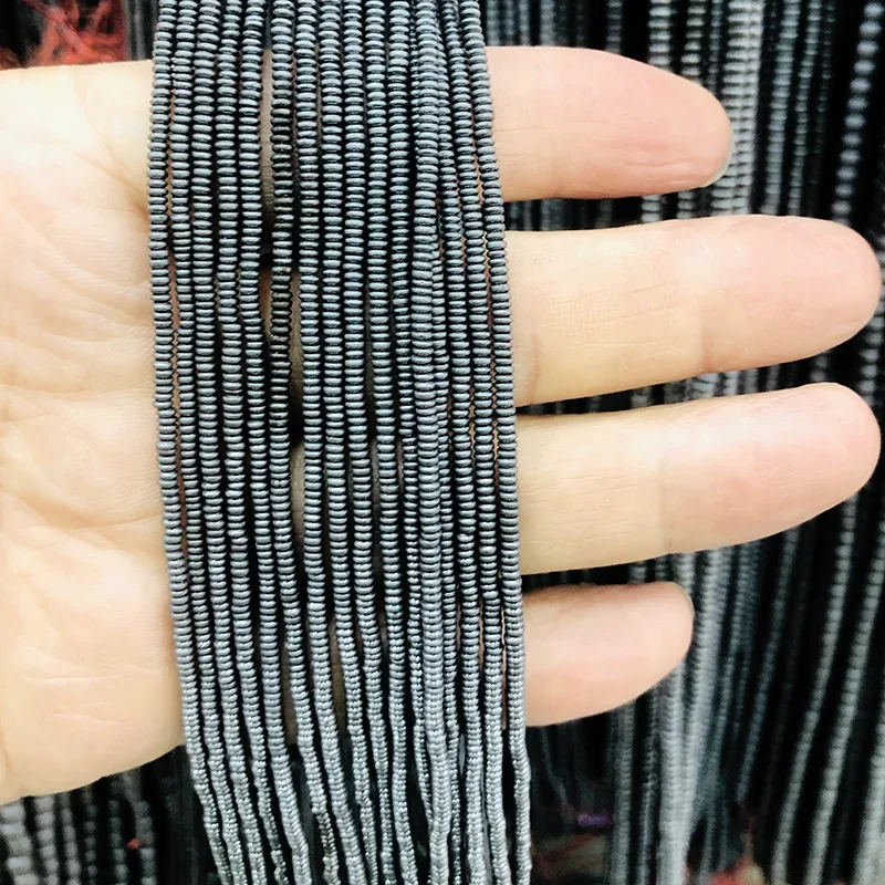 15-дюймовая бусина из натурального гематита круглая квадратная шестиугольная
