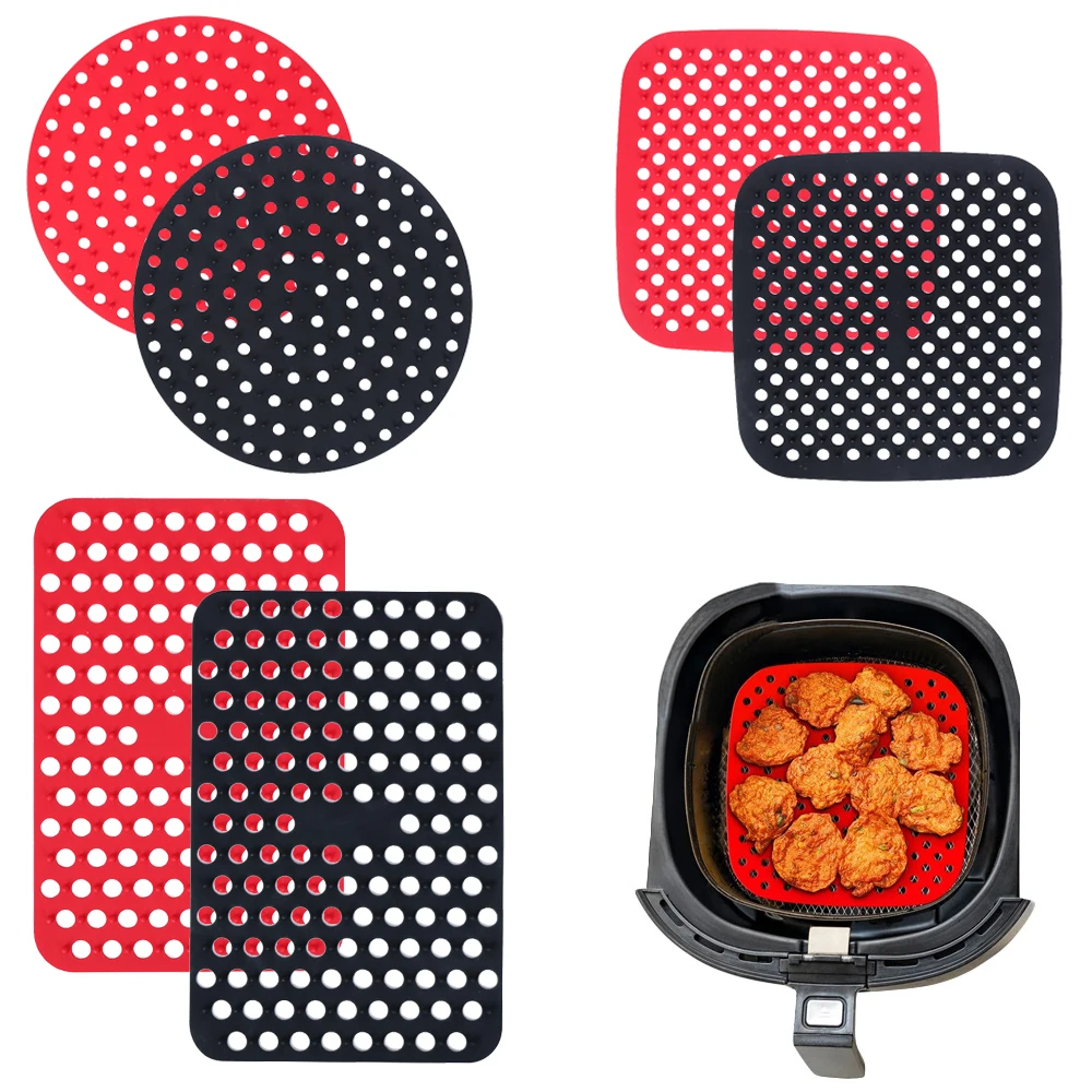 

Air Fryer Silicone Mat Kitchen Accessories Non-stick Baking Mat Pastry Tools Accessories Bakeware Oil Mats Cake Grilled Saucer