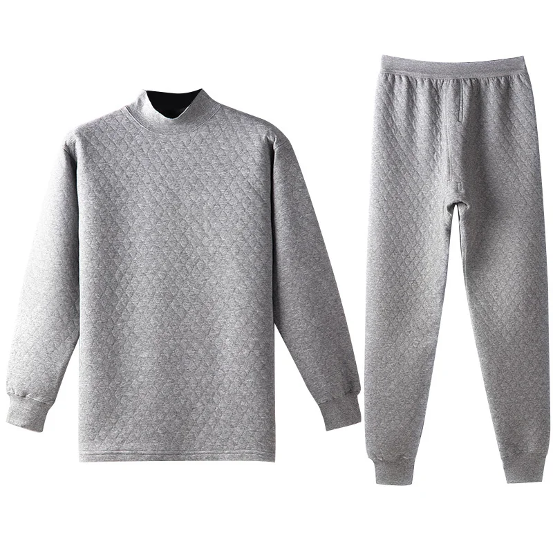 

Thermal Underwear Men Conjuntos De Hombre Thicken Cotton Sweater High-Necked Suit Calca Termica Cueca Masculina Roupa Termica