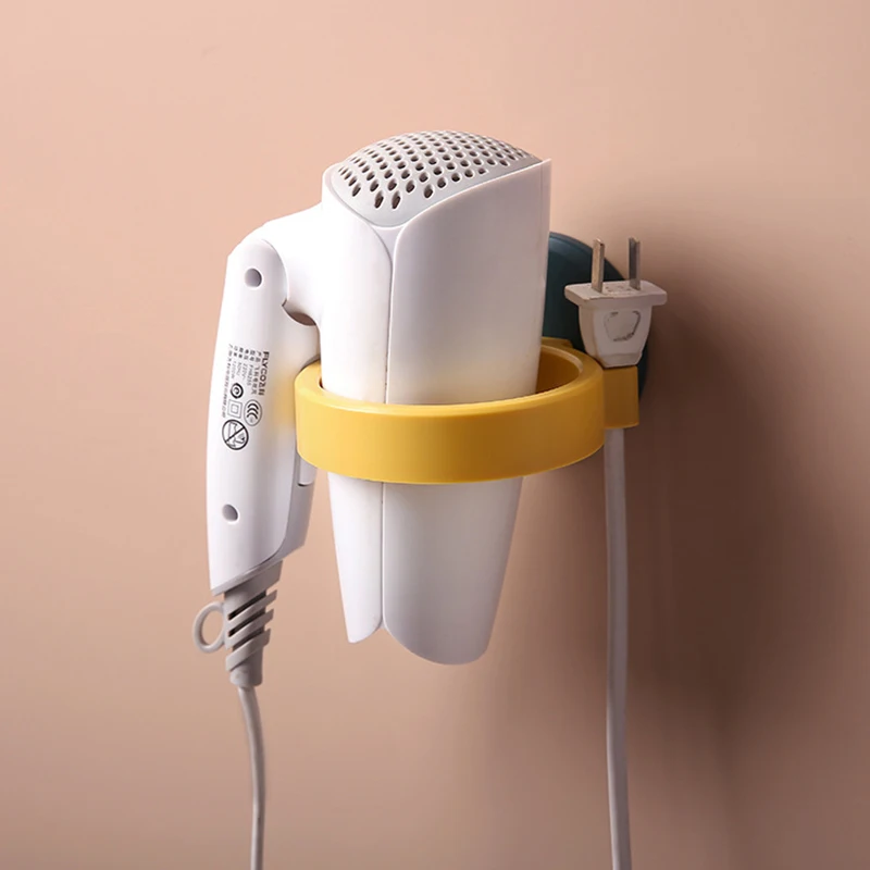 

Wall Mounted Hair Dryer Storage Rack Self-adhesive ABS Blower Stand Bad Barber Shop Dryer Hanger Holder Fixture Bathroom Supplie