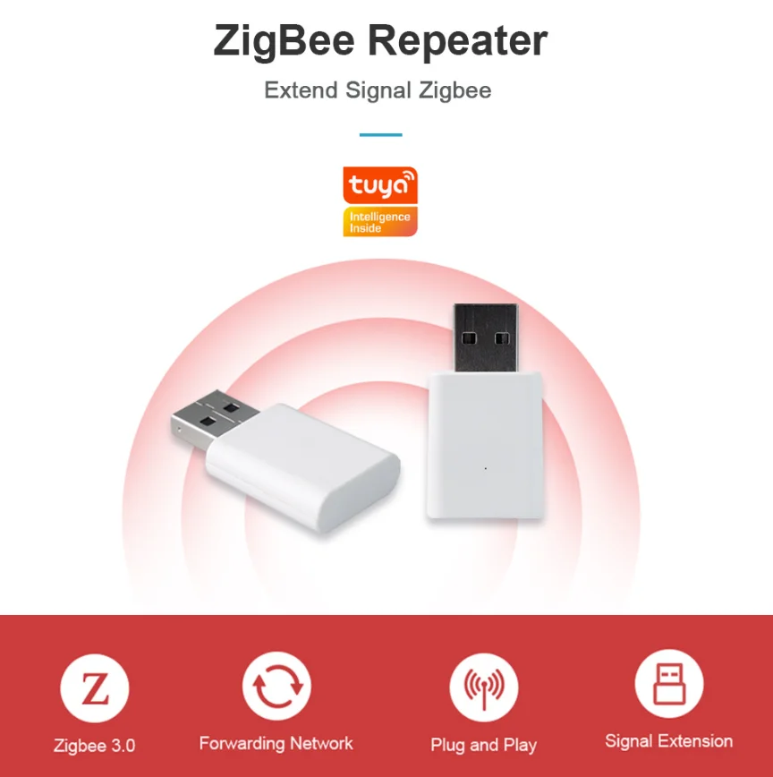 Doodle Zigbee Smart Gateway Repeater USB Mini Signal Amplifier Stabilizer Light Design Coverage