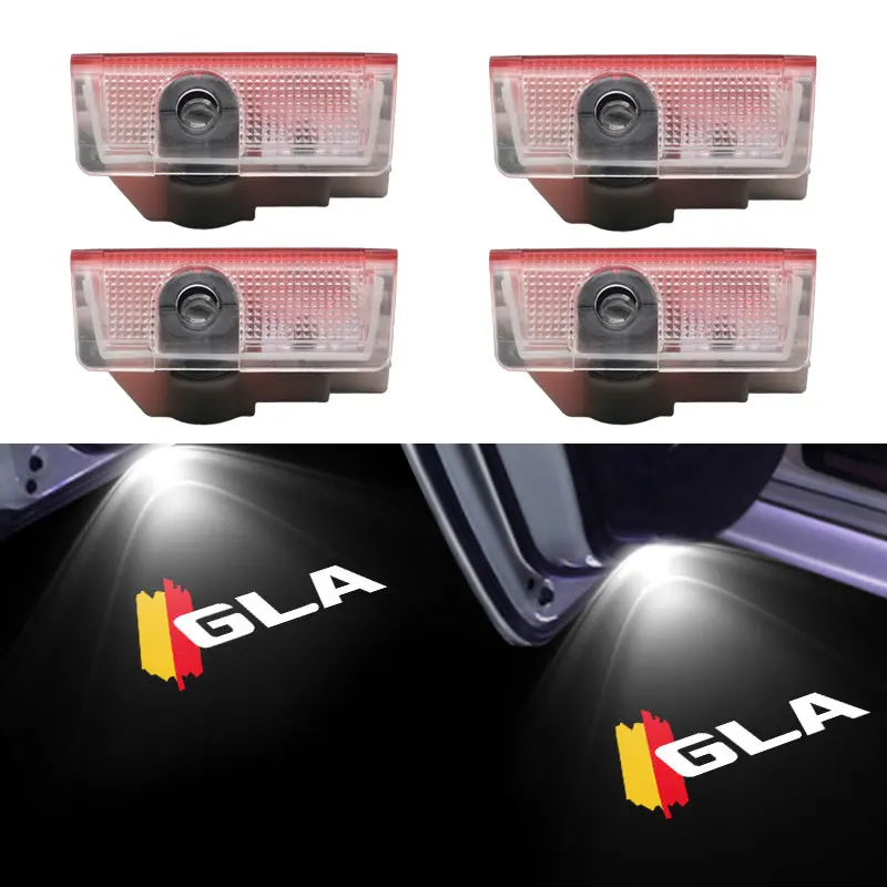 

2Pcs Car Door Welcome Laser Logo LED Projector Door Light For Mercedes Benz GLA Logo Auto Exterior Accessories