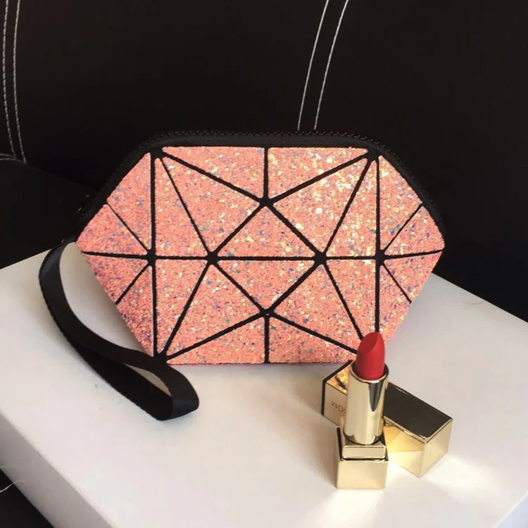 

Geometric Semi Circle Cosmetic Bag For Women Toiletry Bag al Makeup Bag Brand