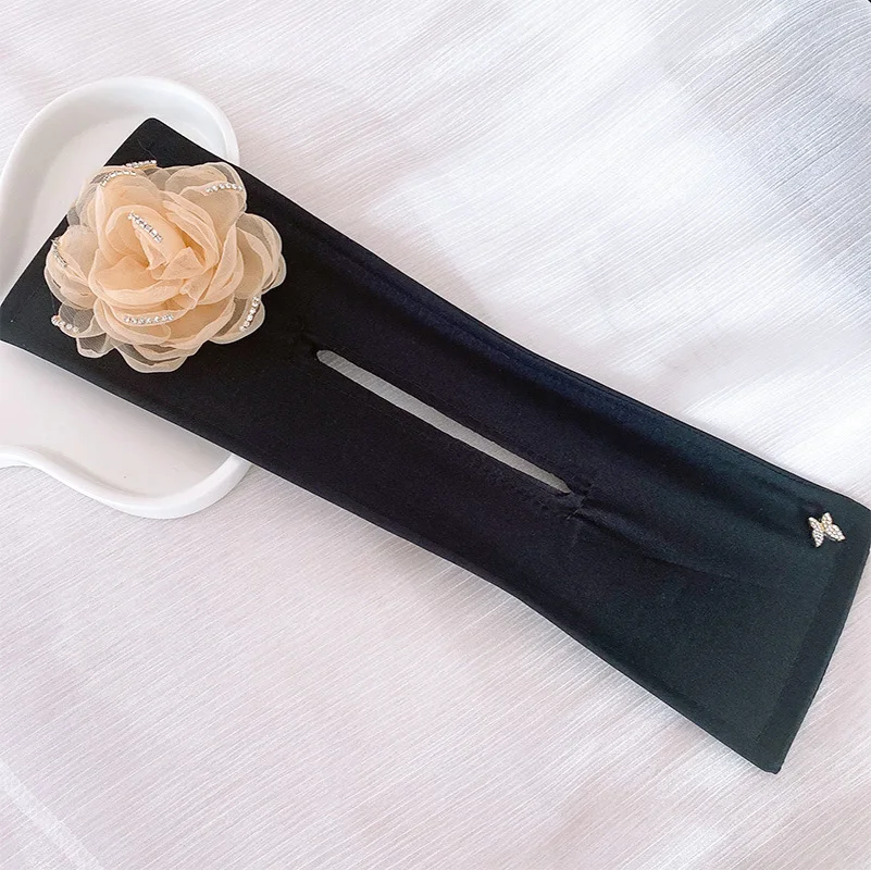 Повязка на голову Lady'S с крупными цветами полузавязках