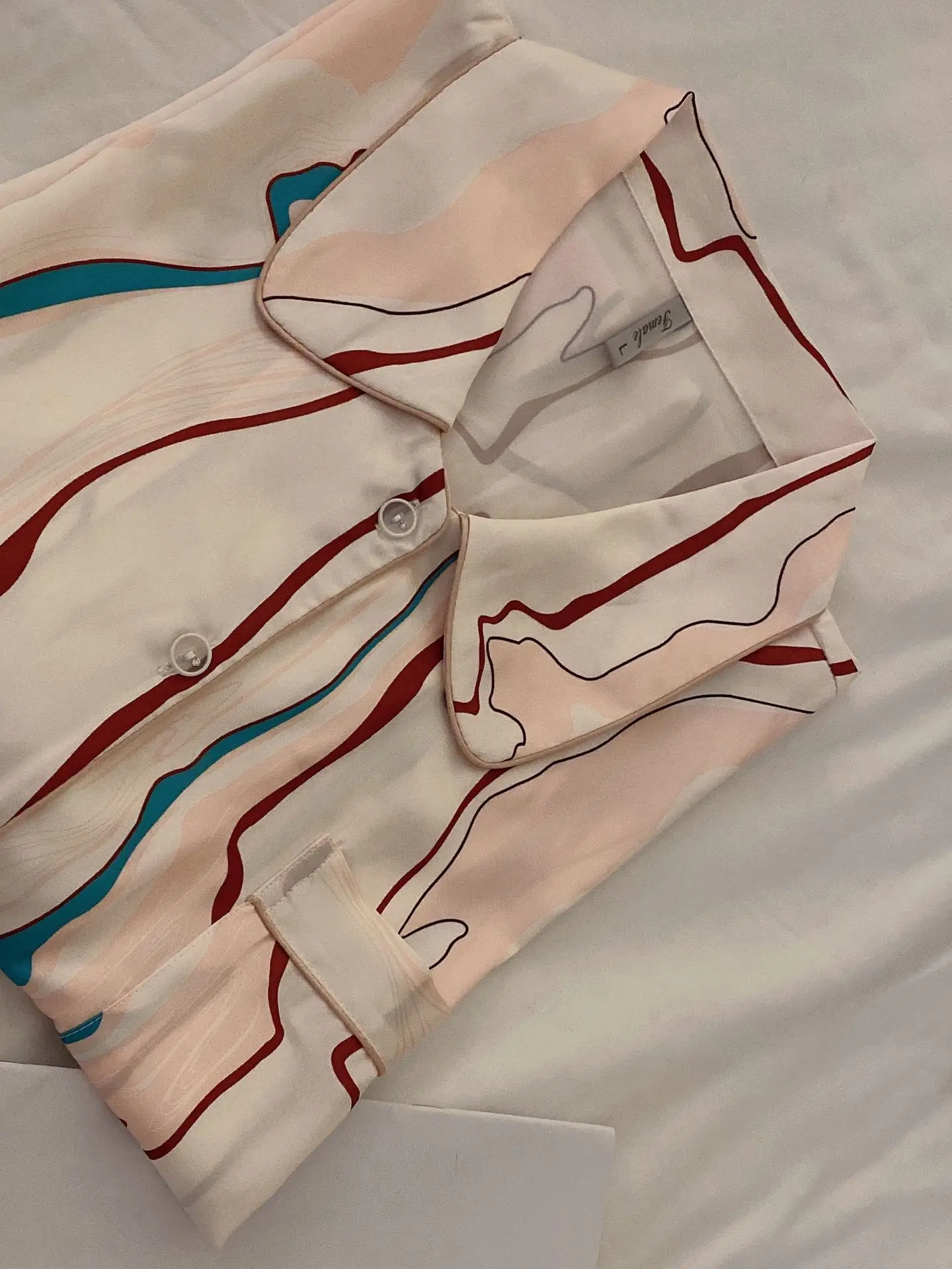 Korean Style Advanced Sexy Ice Silk Pajamas Women's Loose Drooping Ice Silk Home Wear Long Sleeve Sleepwear Women