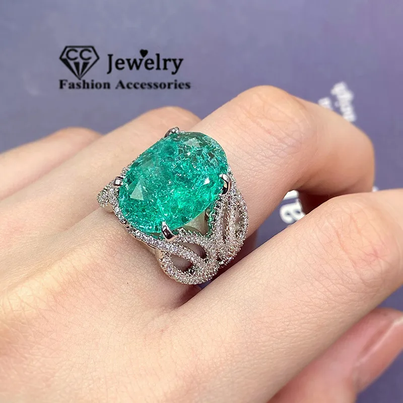 

Женское кольцо с крупным овальным фианитом, Ювелирное Украшение для вечеринки, CC3276