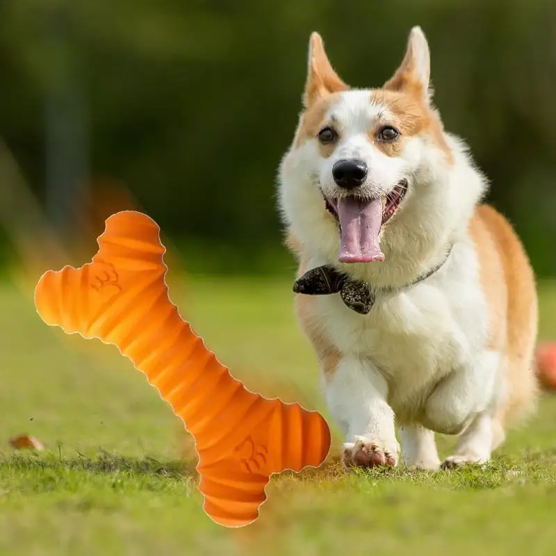 Zabawki ząbkujące dla psów Miękka guma w kształcie kości szczeniąt Wielofunkcyjny kij z Interaktywny pies odporny na gryzienie