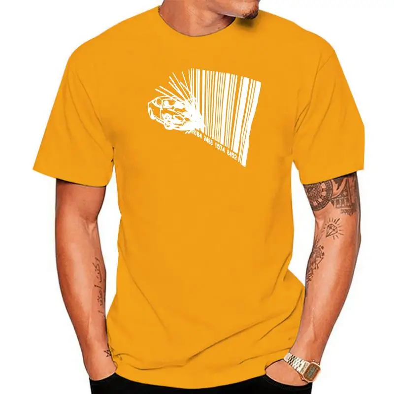 

Cool Car Crash Barcode Wall Guys T-shirt Man Graffiti M