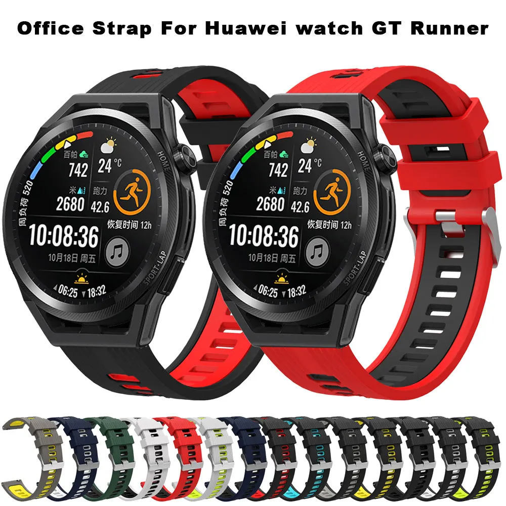 Original Silicone Watchband For Huawei watch GT Runner Smartwatch Strap For watch GT3 46MM 42mm GT2 Por GT Watchband Bracelet