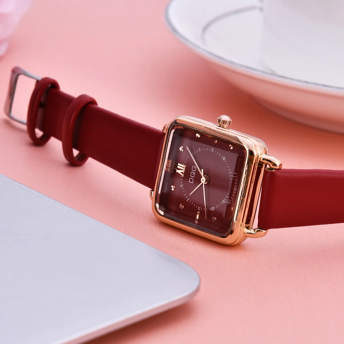 Fashion Classic Square Women Watch Wholesale Ladies Watch Rose Gold Woman Watches Casual Leather Band Strap Quartz Wrist Watch