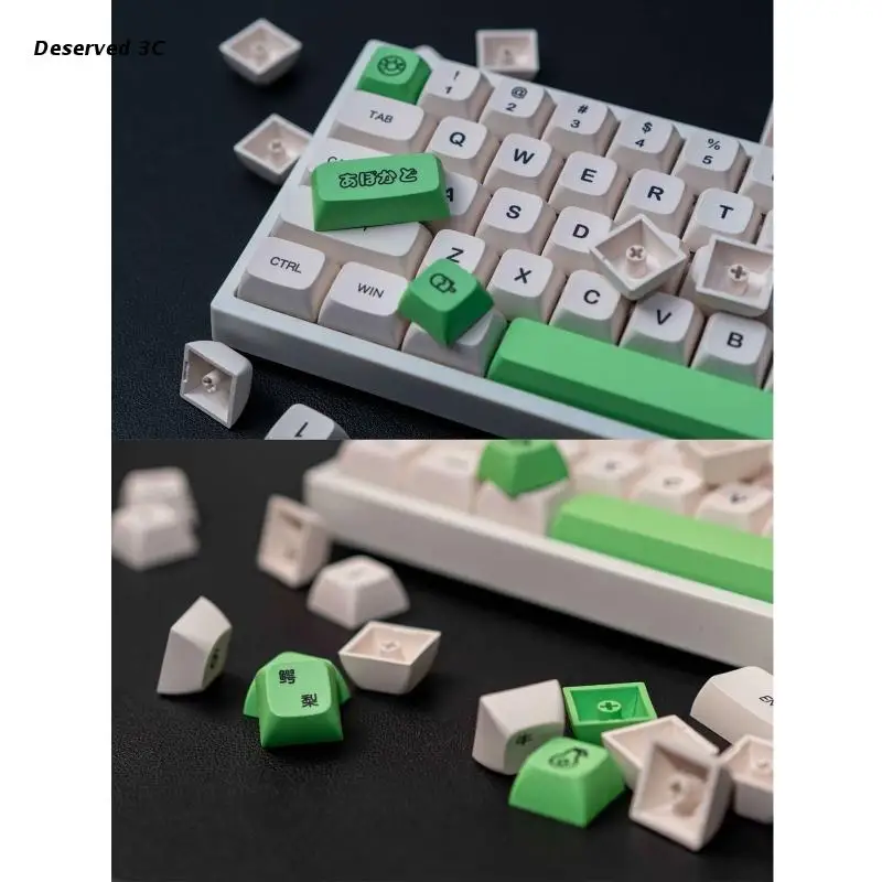 

Thick PBT Avocado Keycaps 135 Keys Mechanical Keyboard DIY Cherry Key Caps