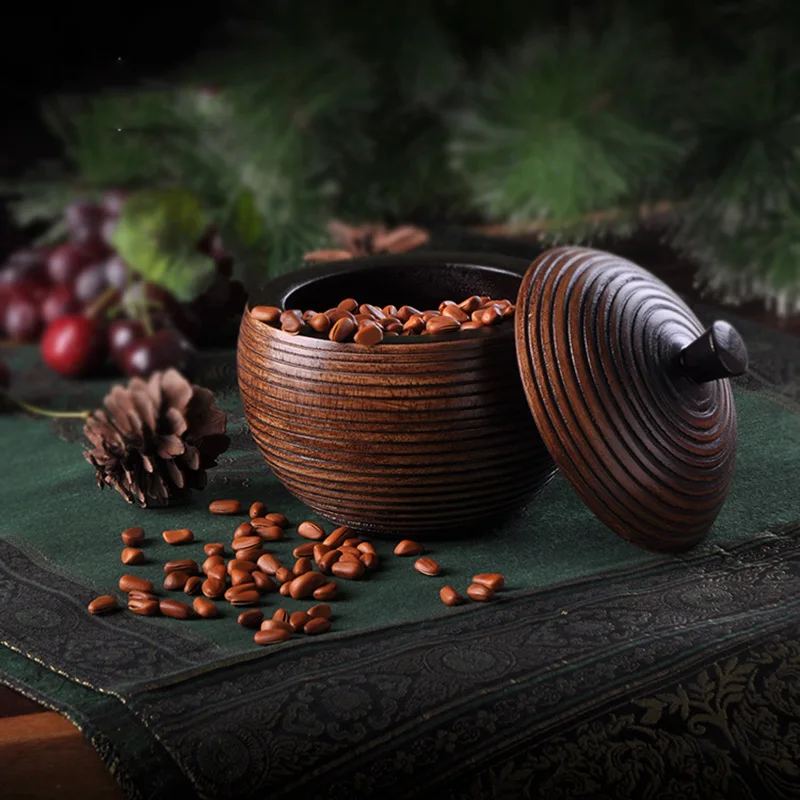 

Деревянный ящик для хранения чая, домашние китайские ретро банки для чая, Настольный ящик для хранения сухих фруктов, контейнер для хранени...