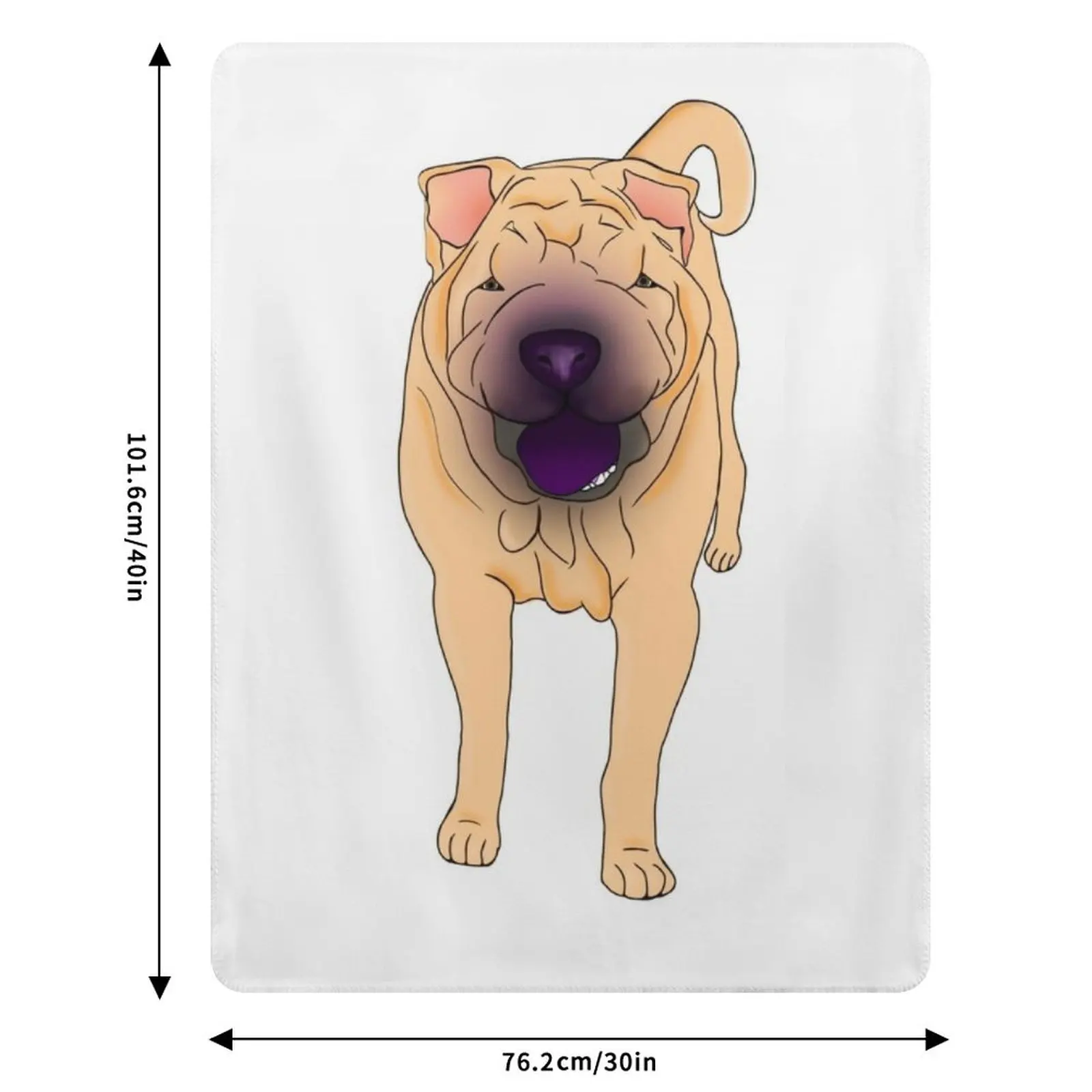 Плед Shar Pei - Blonde, многофункциональное теплое одеяло для гостиной и спальни (art.: 3920dc3628102) - 3920dc3628102