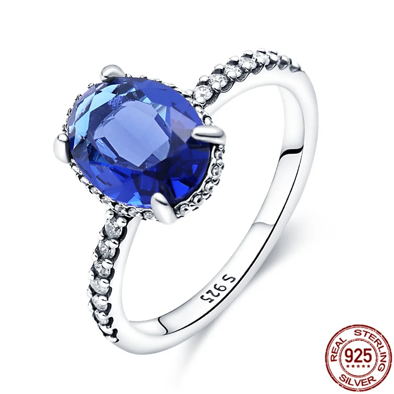 

Authentic 925 Sterling Silver Sparkling Statement Halo zircon Ring Making For Women Birthday Fashion Jewelry Gift