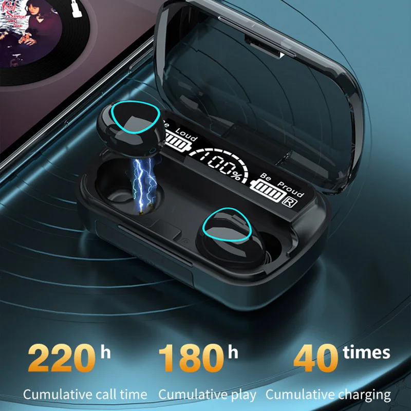 M10 Tws Bluetooth Earphones Handfree LED Dispay Headphones Blutooth HiFi Stereo Music Wireless Earbuds Waterproof Gaming Headset images - 6