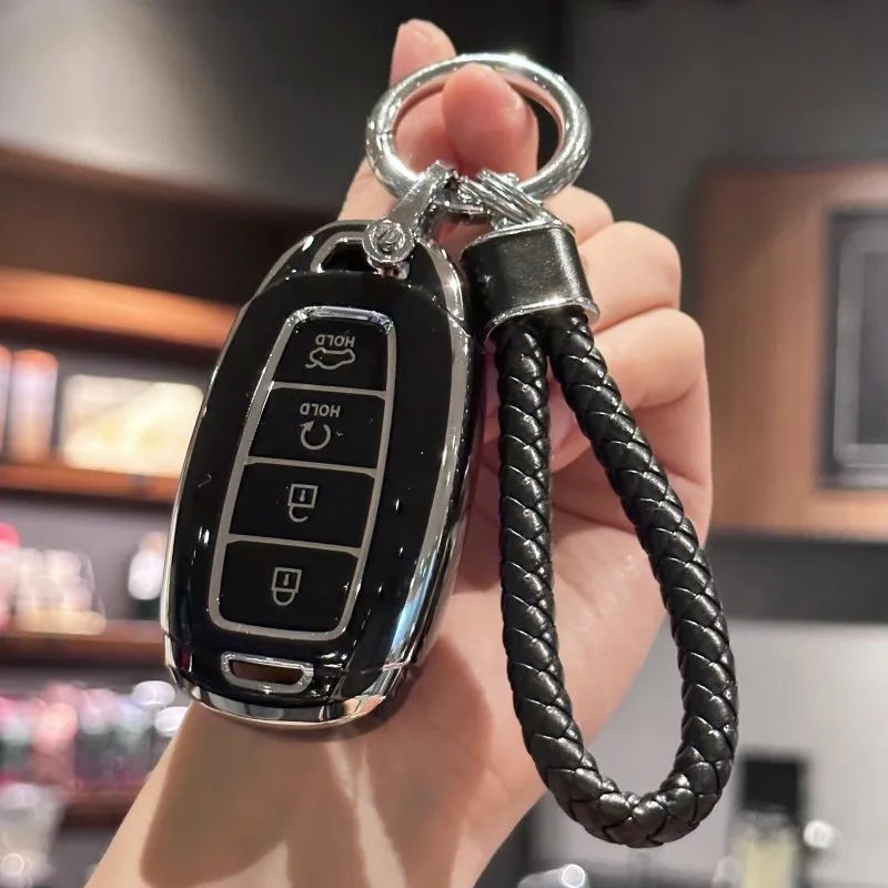 

ТПУ брелок для ключей, ремешок для ключей для Hyundai Elantra Elantra GT Kona Palisade Venue Veloster, аксессуары, 4 кнопки
