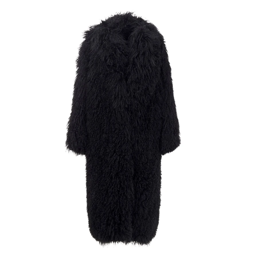 Женская куртка из овечьего меха Монголии длинные дубленки для женщин теплая шуба