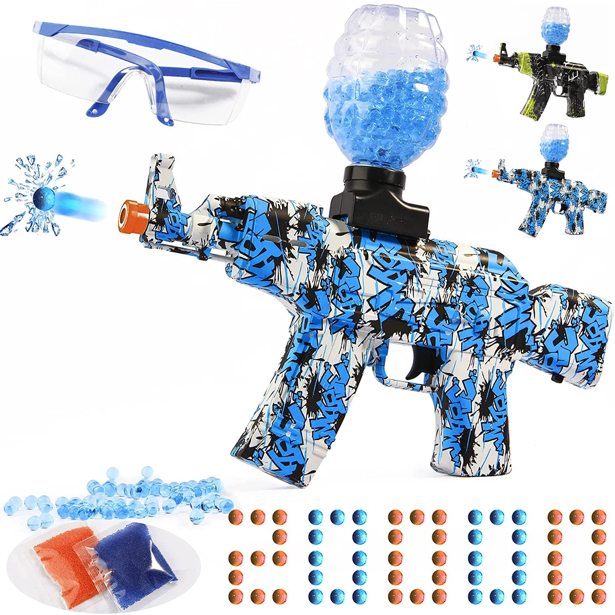 

Gel Ball Blaster Toy with 80ft Shooting Distance Electric Splatter Water Bullet Improve Fine Motor Skills Beads Toys