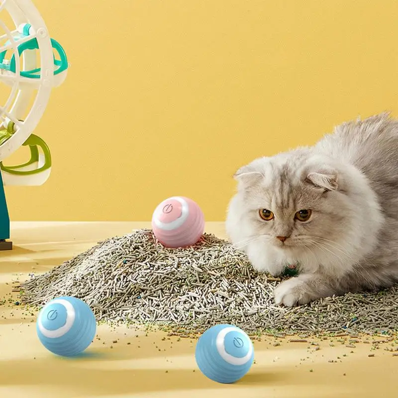 

360degree Self Rotating Electric Ball LED Light Automatic Rolling Cat Balls Multipurpose Teasing Toys For Cat Dog Pets Supplies