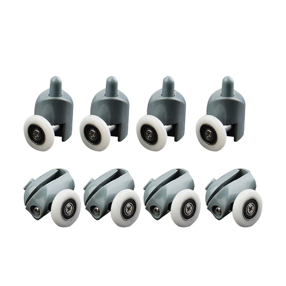 

16PCS Replacement 25mm Shower Door Wheels Single Wheel Sliding Enclosure Door Runners Rollers Wheels Pulleys - 8 Upper Wheel
