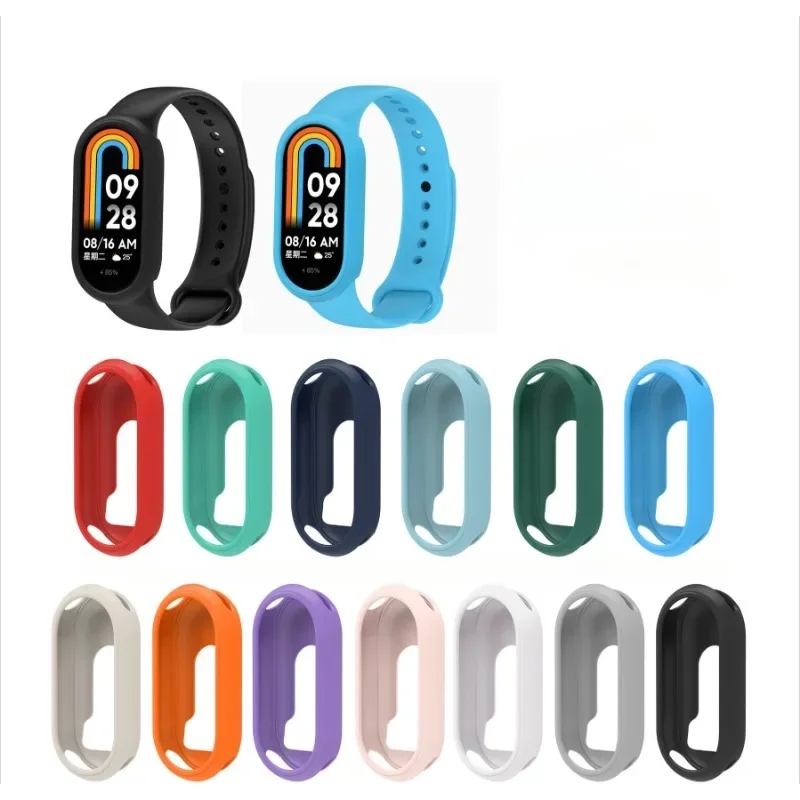 1 шт. силиконовая защитная рамка для экрана Xiaomi Mi Band 8 бампер умных часов