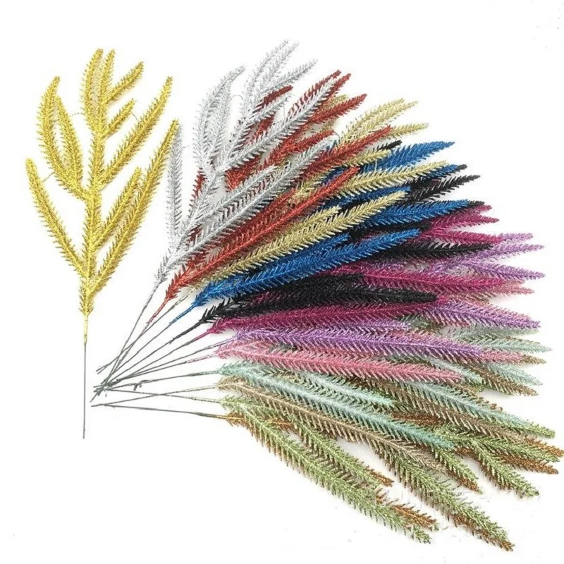 

20 шт. 37*14 см искусственная ветка сосны для цветов, украшение для свадьбы, рождественской елки вечерние, дома, сада