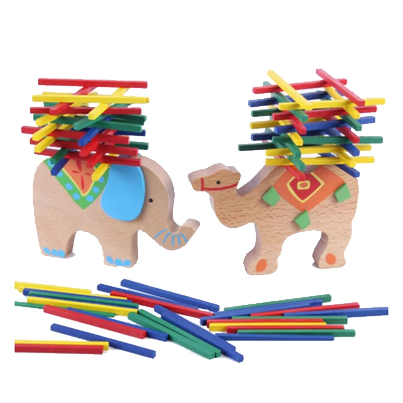 

Elephant camel balance piecing building blocks children's puzzle parent-child board game toy gift P020