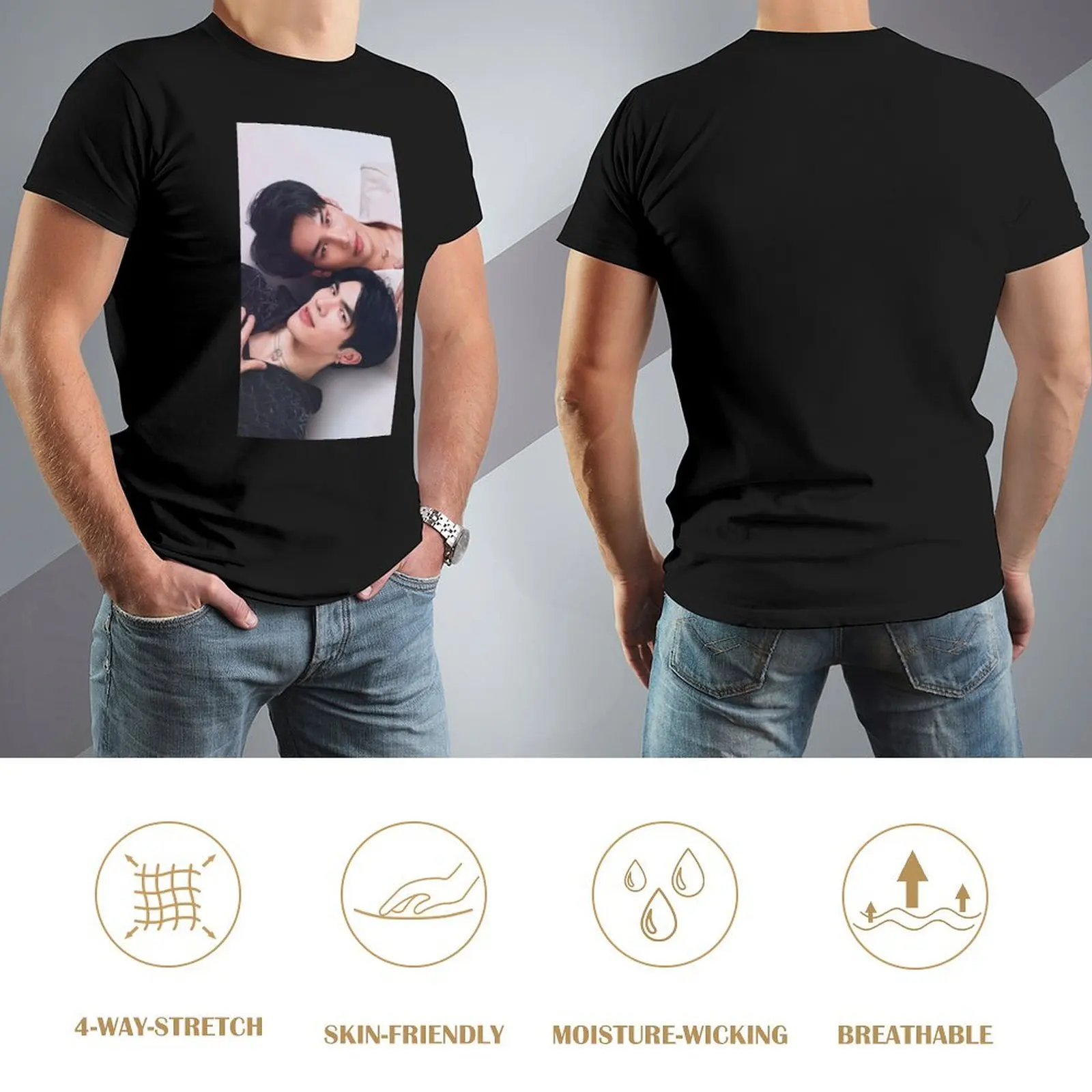 Футболка Nattawin and Phakphum дешевые вещи негабаритная одежда в стиле каваи наряды для