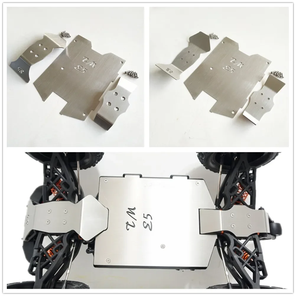 3 шт. защитная пластина для шасси из нержавеющей стали 1/10 RC Team Magic TM E5