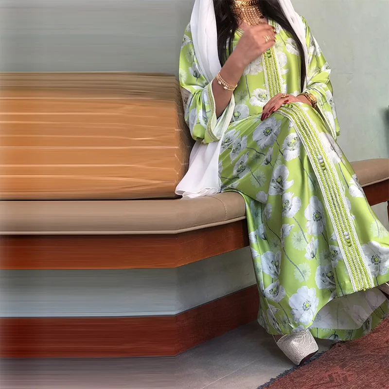 Ramadan Muslim Dress Abayas for Women Dubai Abaya Turkey Eid Mubarak Hijab Dress Islam Clothing Kaftan Robe Vestido Arabe Mujer