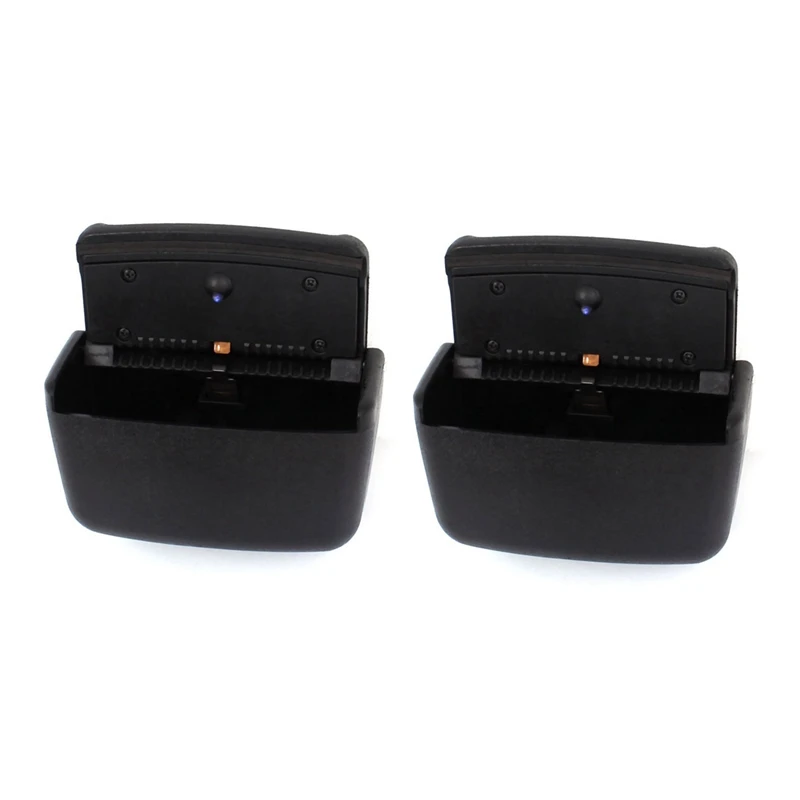 

2X Car Black Plastic Rectangular Blue LED Ashtray Holder