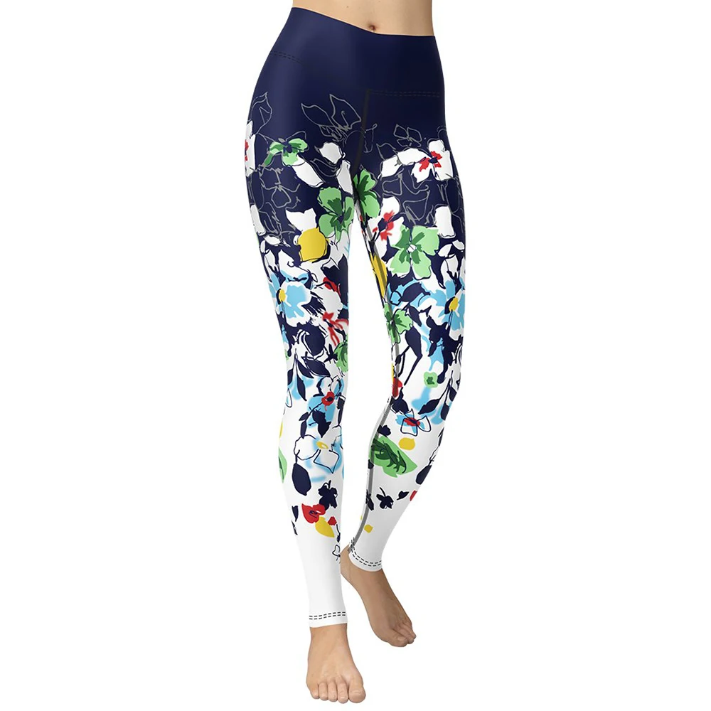 

Flower Drawings Yoga Leggings High Waist Yoga Pants Breathable Gym Fitness Push Up Girl Yoga Workout Leggings