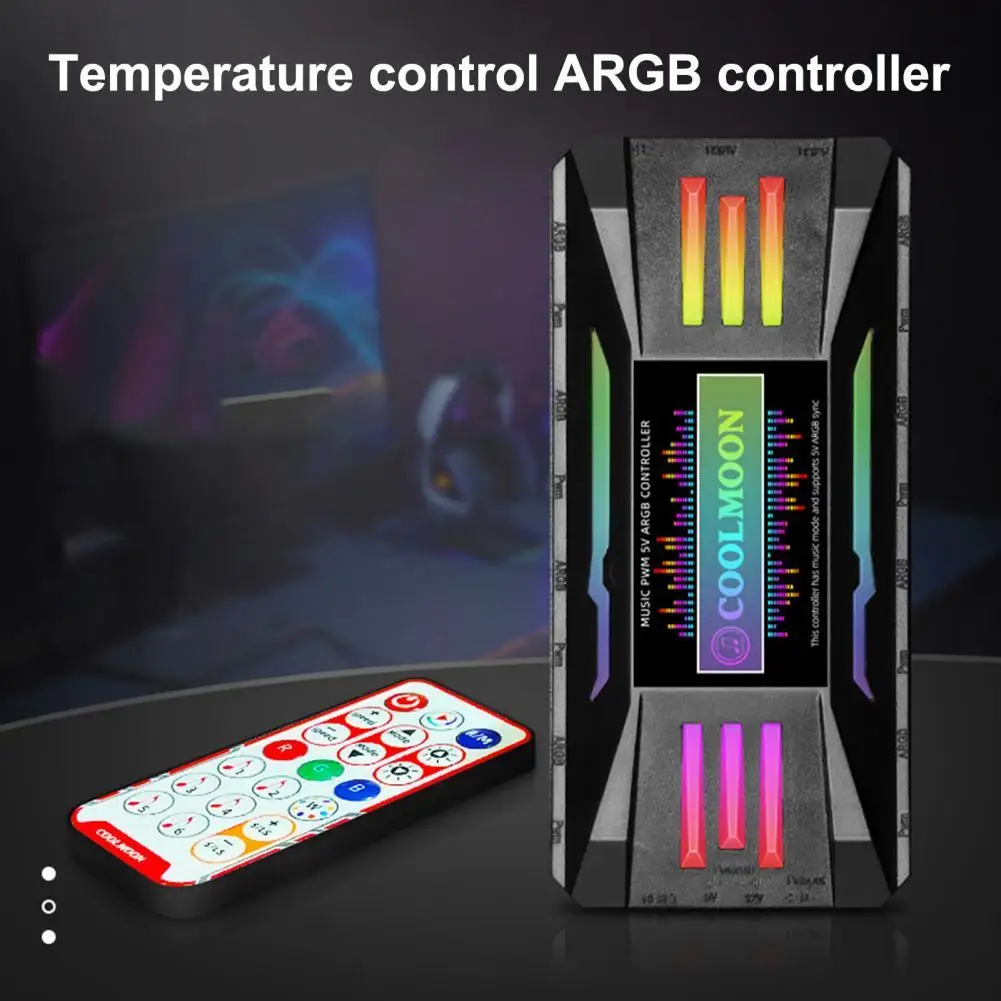 

Remote Control ABS 4 in 1 4Pin PWM 5V 3-Pin RGB Controller for Case Fan